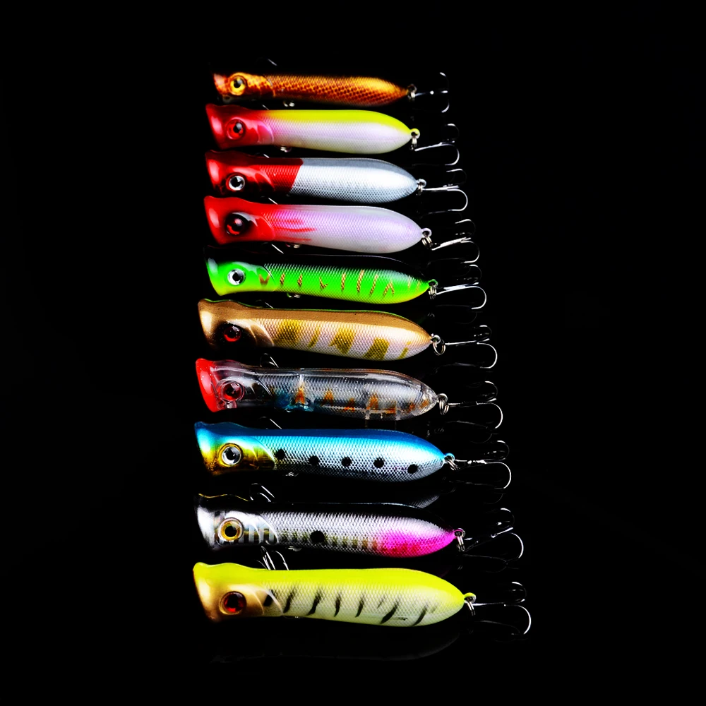 10-pieces Floating Popper Fishing Lure Top Water Baits 8cm/11.5g Artificial Bait for Walleye Bass Pike Fishing Wobblers Swimbait
10-pieces Floating Popper Fishing Lure Top Water Baits 8cm/11.5g Artificial Bait for Walleye Bass Pike Fishing Wobblers Swimbait