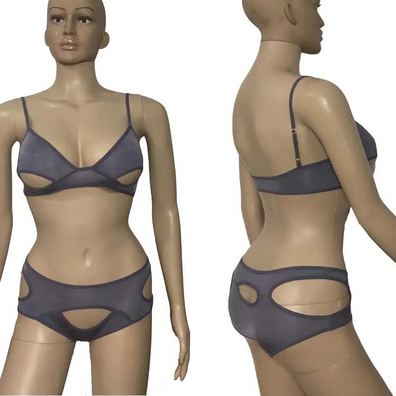 Sexy Women Opaque Hollow Out Cupless Bra Top and Cut Out Thong Boy Shorts Body Shaping Bikini Underwear Stripper Lingerie Set
Sexy Women Opaque Hollow Out Cupless Bra Top and Cut Out Thong Boy Shorts Body Shaping Bikini Underwear Stripper Lingerie Set