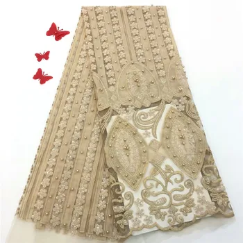 African Lace Fabric 2019 High Quality Lace Embroidery French Mesh With Beads Nigerian Lace Fabrics Material for wedding rf10-53
African Lace Fabric 2019 High Quality Lace Embroidery French Mesh With Beads Nigerian Lace Fabrics Material for wedding rf10-53