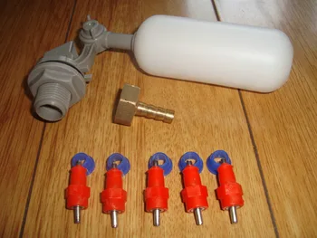 1 Set Automatic Waterer Float 10 pcs push Nipple Drinker poultry Chicken Duck Quail
1 Set Automatic Waterer Float 10 pcs push Nipple Drinker poultry Chicken Duck Quail