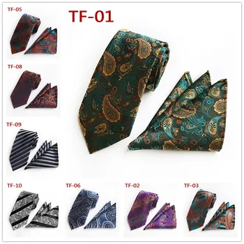 Wholesale 8cm Men Designer's Formal Ties Set Fashion Paisley Embroidered Necktie Sets with Pocket Square for Wedding Party
Wholesale 8cm Men Designer's Formal Ties Set Fashion Paisley Embroidered Necktie Sets with Pocket Square for Wedding Party