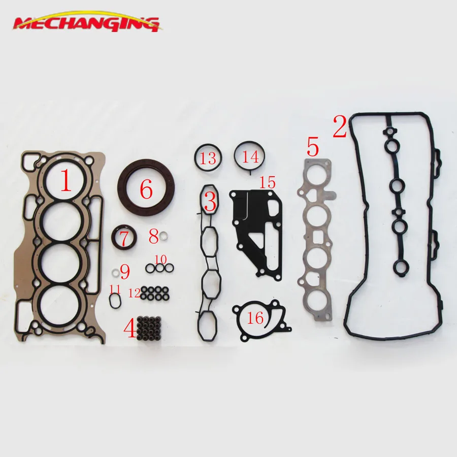 HR16DE For NISSAN MICRA NOTE TIIDA BLUEBIRD SYLPHY 1.6L Metal Engine Gasket Engine Rebuild Kits Engine Parts 10101-EE027
HR16DE For NISSAN MICRA NOTE TIIDA BLUEBIRD SYLPHY 1.6L Metal Engine Gasket Engine Rebuild Kits Engine Parts 10101-EE027