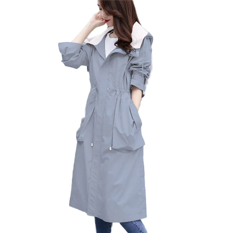2019 Spring Autumn British Style Women's Trench Coat Female Hooded Dust Overcoats Fashion Medium-Long Windbreaker Plus Size M80
2019 Spring Autumn British Style Women's Trench Coat Female Hooded Dust Overcoats Fashion Medium-Long Windbreaker Plus Size M80
