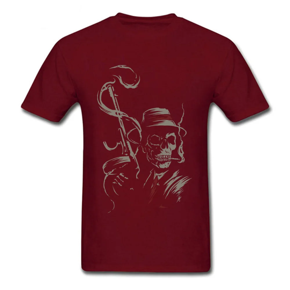 Birthday Short Sleeve Tops T Shirt Lovers Day Crew Neck Cotton Men T Shirt Mobskull Birthday Tees Plain Free Shipping Mobskull maroon