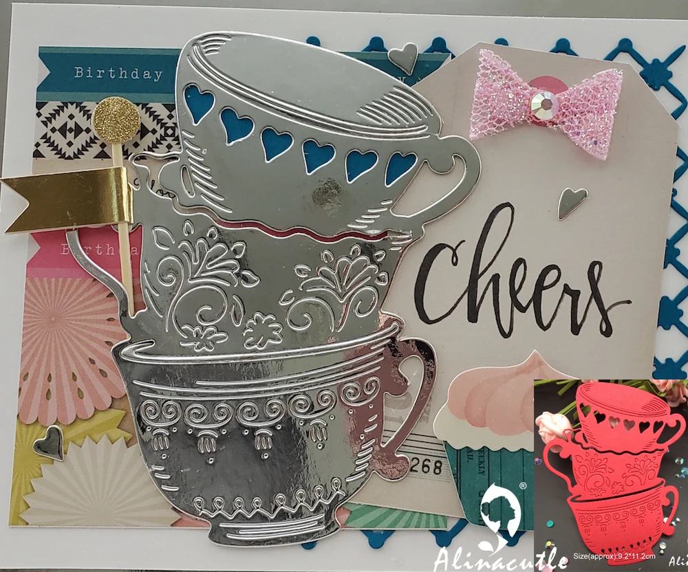 Die Cut Metal Cutting die Teacup coffee cup Set Scrapbooking Paper Craft Handmade Card Punch Art Knife Cutter Die Cut Alinacraft
Die Cut Metal Cutting die Teacup coffee cup Set Scrapbooking Paper Craft Handmade Card Punch Art Knife Cutter Die Cut Alinacraft