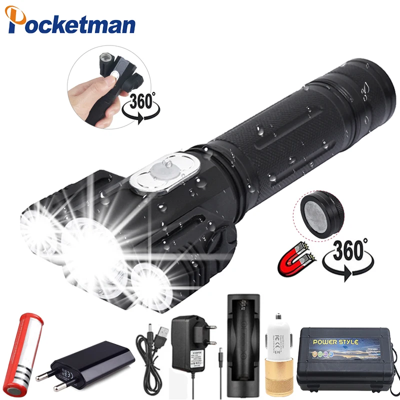 Double 360 Degree Deformable LED Flashlight Super bright Torch 4 lighting modes Powered by 18650 battery For camp
Double 360 Degree Deformable LED Flashlight Super bright Torch 4 lighting modes Powered by 18650 battery For camp