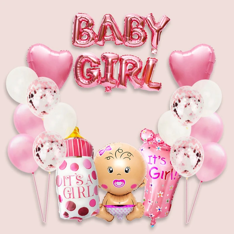 19pcs Babyshower Foil Balloons Birthday Party Decorations Its A Girl Boy Gender Reveal Supplies Baby Shower Pink Latex Balls
19pcs Babyshower Foil Balloons Birthday Party Decorations Its A Girl Boy Gender Reveal Supplies Baby Shower Pink Latex Balls
