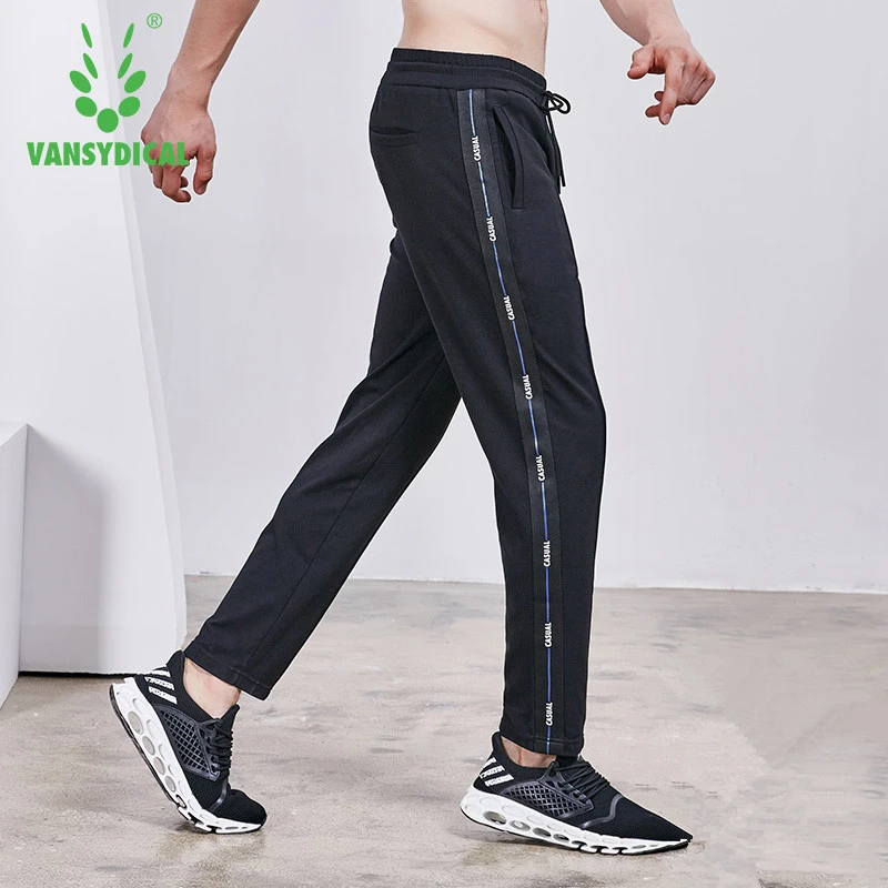 Фото SPT Vansydical Winter Sports Running Pants Men's Printed Ribbon Gym Long Trousers Outdoor Fitness Workout Jogging Sweatpants |