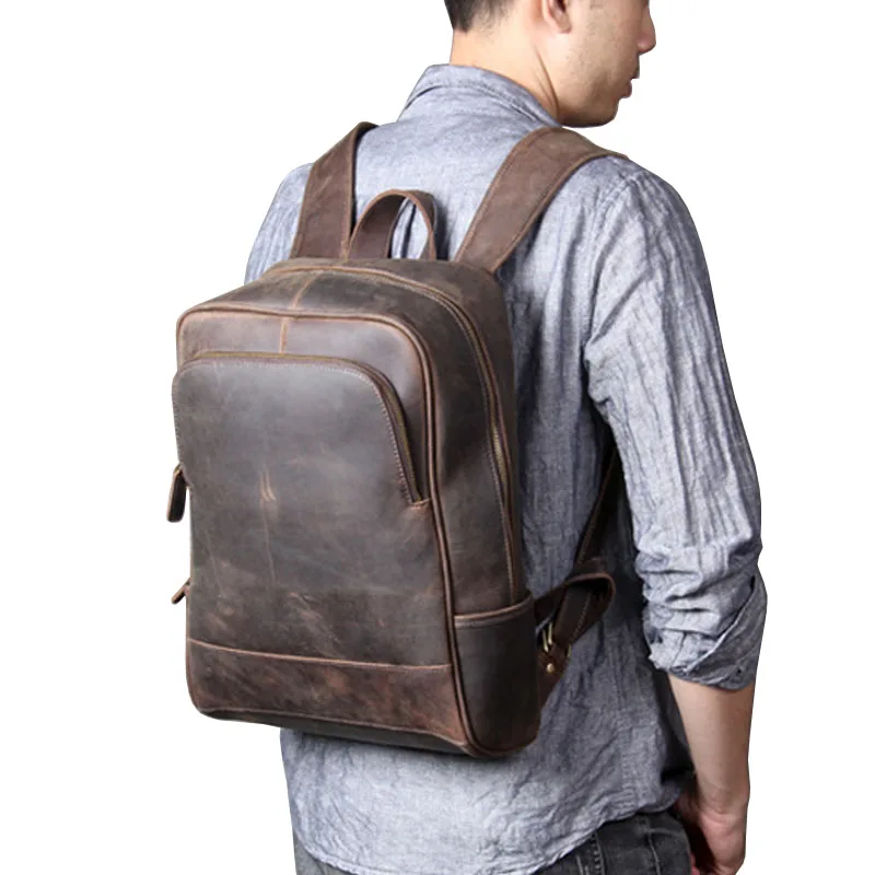 Brand Designer Men Crazy Horse Genuine Leather Backpack Oil Leather Vintage Daypack Multi Pocket Rucksack Handmade Tote Bolsa
Brand Designer Men Crazy Horse Genuine Leather Backpack Oil Leather Vintage Daypack Multi Pocket Rucksack Handmade Tote Bolsa