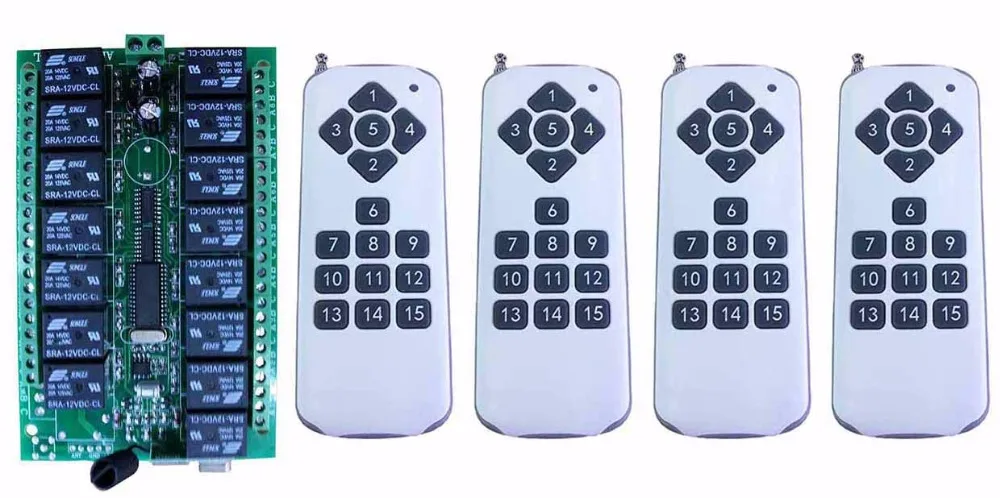 1000M Long Range DC12V 15CH RF Wireless Remote Control Relay Switch Security System tubular motor garage door shutters/ lamp
1000M Long Range DC12V 15CH RF Wireless Remote Control Relay Switch Security System tubular motor garage door shutters/ lamp