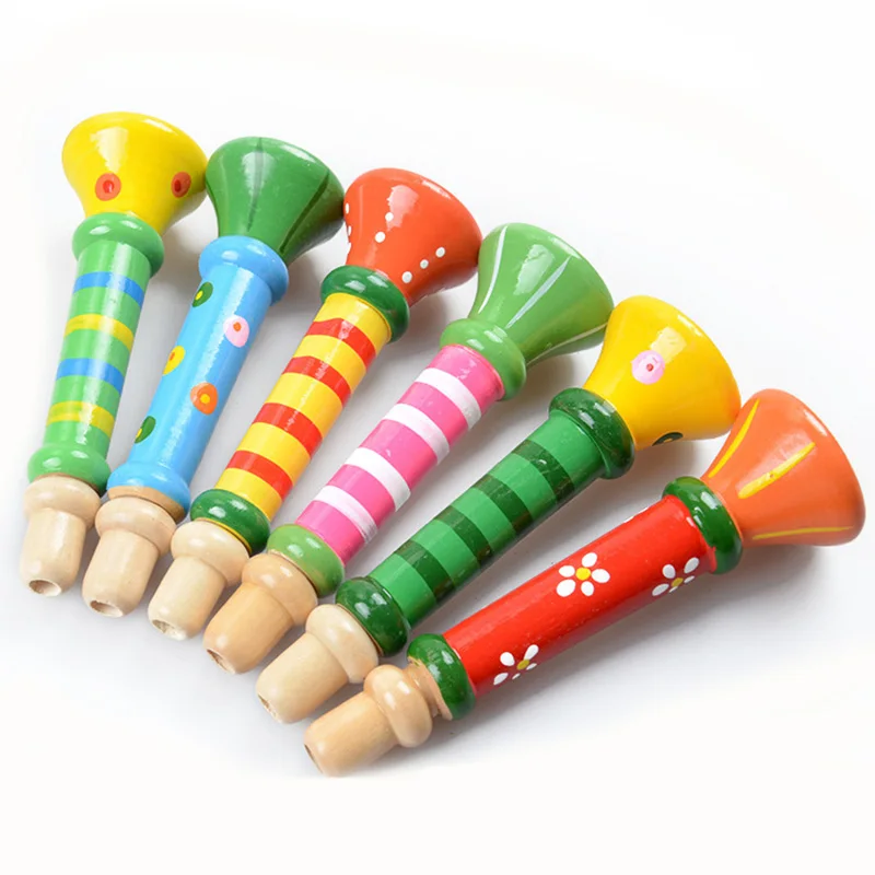 Buntes hölzernes Vogel Pfeifen Musikinstrument Toy Kids Educational Toys 