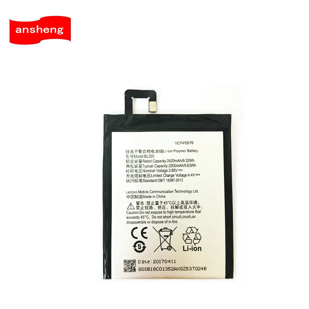 Высококачественный аккумулятор BL250 2500 мАч для смартфона Lenovo VIBE S1 S1C50 S1A40 A40
Высококачественный аккумулятор BL250 2500 мАч для смартфона Lenovo VIBE S1 S1C50 S1A40 A40