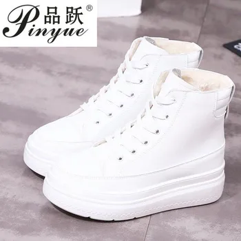 Factory Casual High-top Shoes Fashion Lace-up Flats White Winter Platform Boots Zapatos De Mujer Sneakers Women Tenis Feminino
Factory Casual High-top Shoes Fashion Lace-up Flats White Winter Platform Boots Zapatos De Mujer Sneakers Women Tenis Feminino