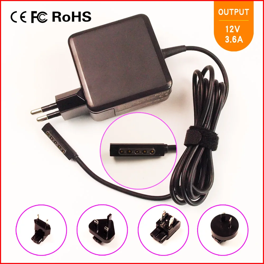 12V 3.6A Netbook Ac Adapter/ POWER SUPPLY + Plug for Microsoft Surface 2 /Surface RT 10.6 /Surface PRO 128GB 64GB Tablet 
12V 3.6A Netbook Ac Adapter/ POWER SUPPLY + Plug for Microsoft Surface 2 /Surface RT 10.6 /Surface PRO 128GB 64GB Tablet