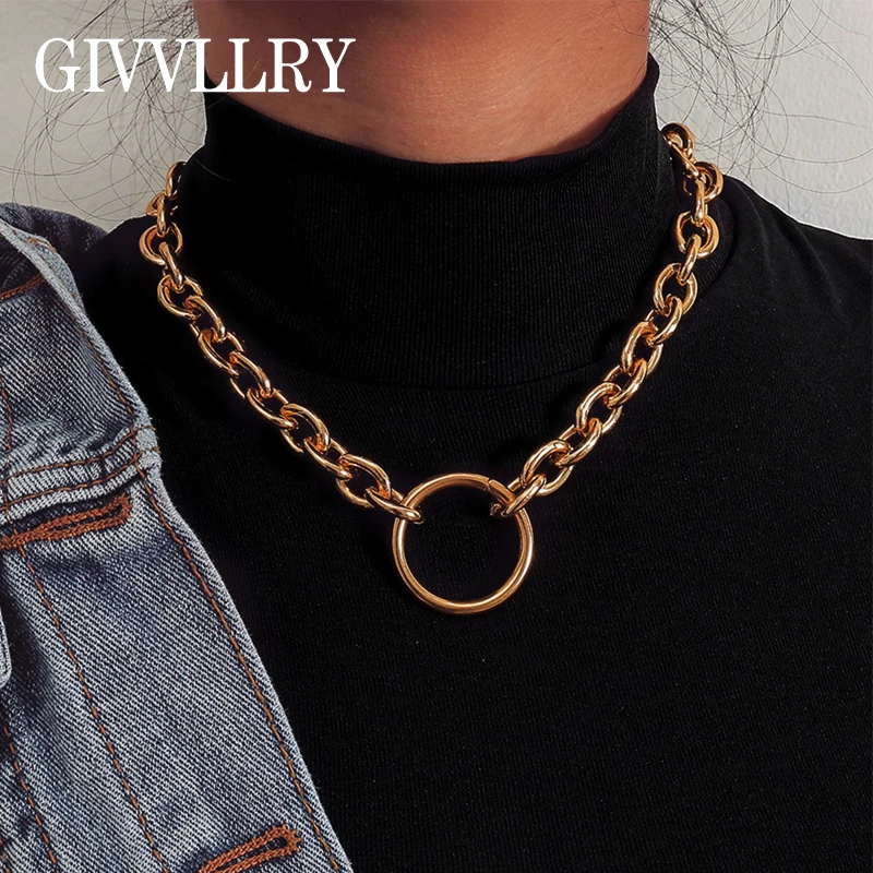GIVVLLRY Punk Chunky Curb Chain Necklace for Women Vintage Elegant New Design Gold Silver Collar Choker Sweater Chain Necklace
GIVVLLRY Punk Chunky Curb Chain Necklace for Women Vintage Elegant New Design Gold Silver Collar Choker Sweater Chain Necklace