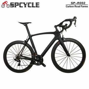 

Smileteam Ultra-light Full Carbon Road Complete Bike Di2 Carbon Bicycle Road Frame with 22 speed Ultegra Groupset 60mm Wheels