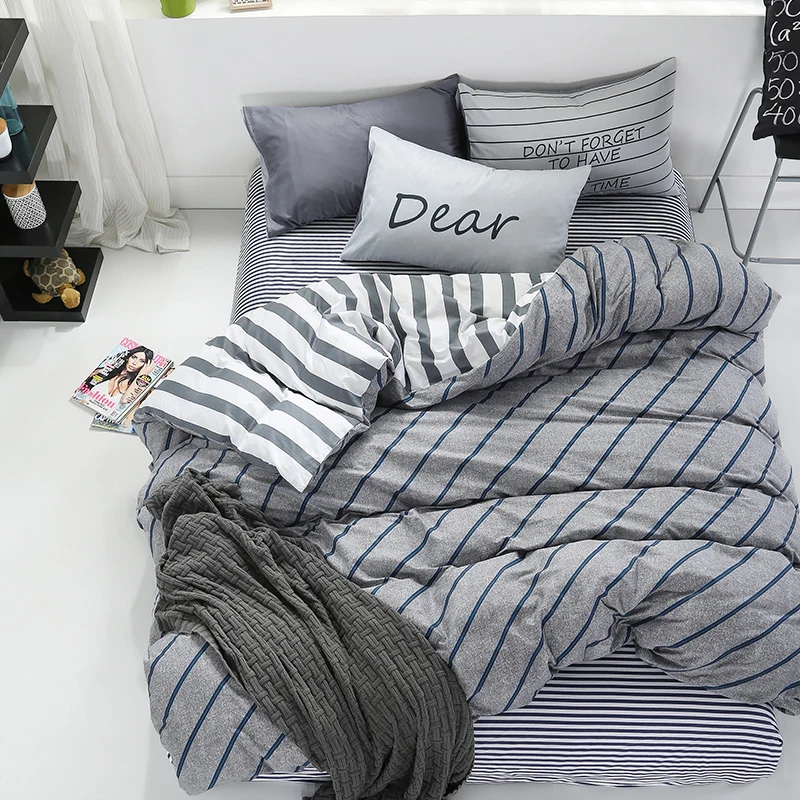 100coon Geometric Brife Style Wholesale Bedding Set Queen Twin