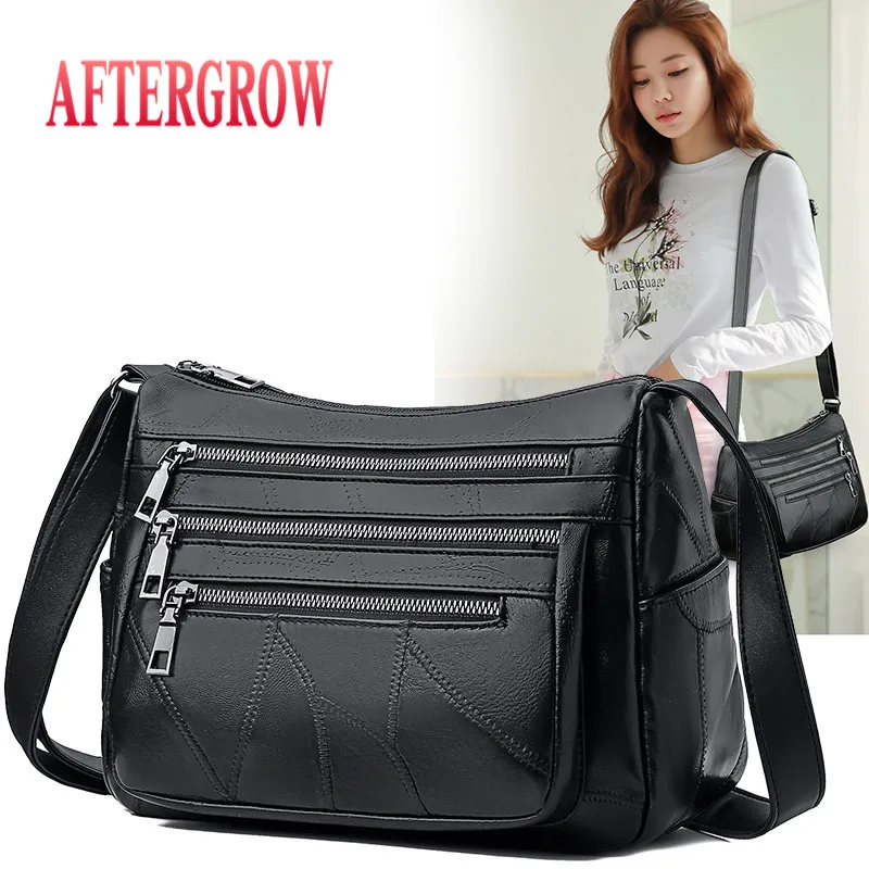 Medium Women Shoulder Bag Cheep Multi-pocket Female Crossbody Bag Soft Leather Messenger Bag For middle age Ladies Daily Handbag
Medium Women Shoulder Bag Cheep Multi-pocket Female Crossbody Bag Soft Leather Messenger Bag For middle age Ladies Daily Handbag