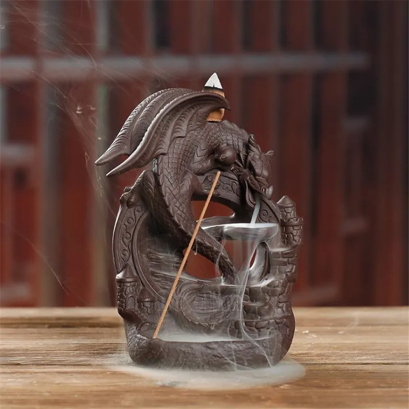 Chinese Traditional Dragon Backflow Incense Burner Ceramic Incense Stick Holder Home Decor Aromatherapy Censer
Chinese Traditional Dragon Backflow Incense Burner Ceramic Incense Stick Holder Home Decor Aromatherapy Censer