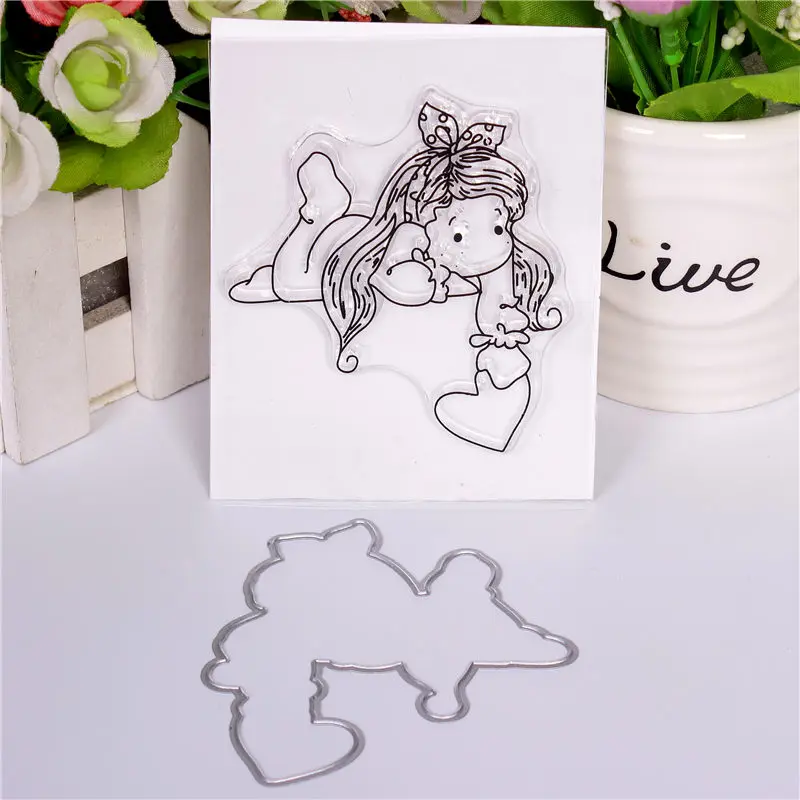 Rubber Silicone Clear Stamps and metal cutting dies for Scrapbooking Tampons Transparents Background Card Making Diy girl 9
Rubber Silicone Clear Stamps and metal cutting dies for Scrapbooking Tampons Transparents Background Card Making Diy girl 9