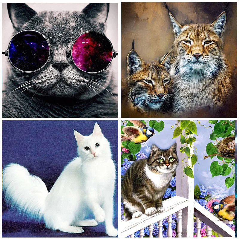 5D Diamond Painting Cat Pattern Full Round Drill Embroidery DIY Kit Animal Home Decoration Mosaic Crystal Cross Stitch Handmade
5D Diamond Painting Cat Pattern Full Round Drill Embroidery DIY Kit Animal Home Decoration Mosaic Crystal Cross Stitch Handmade