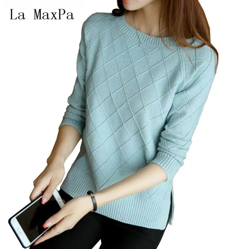 spring autumn of 2018 new women's long sleeved winter Pullover female loose knit short shirt coat blouse | Женская одежда
