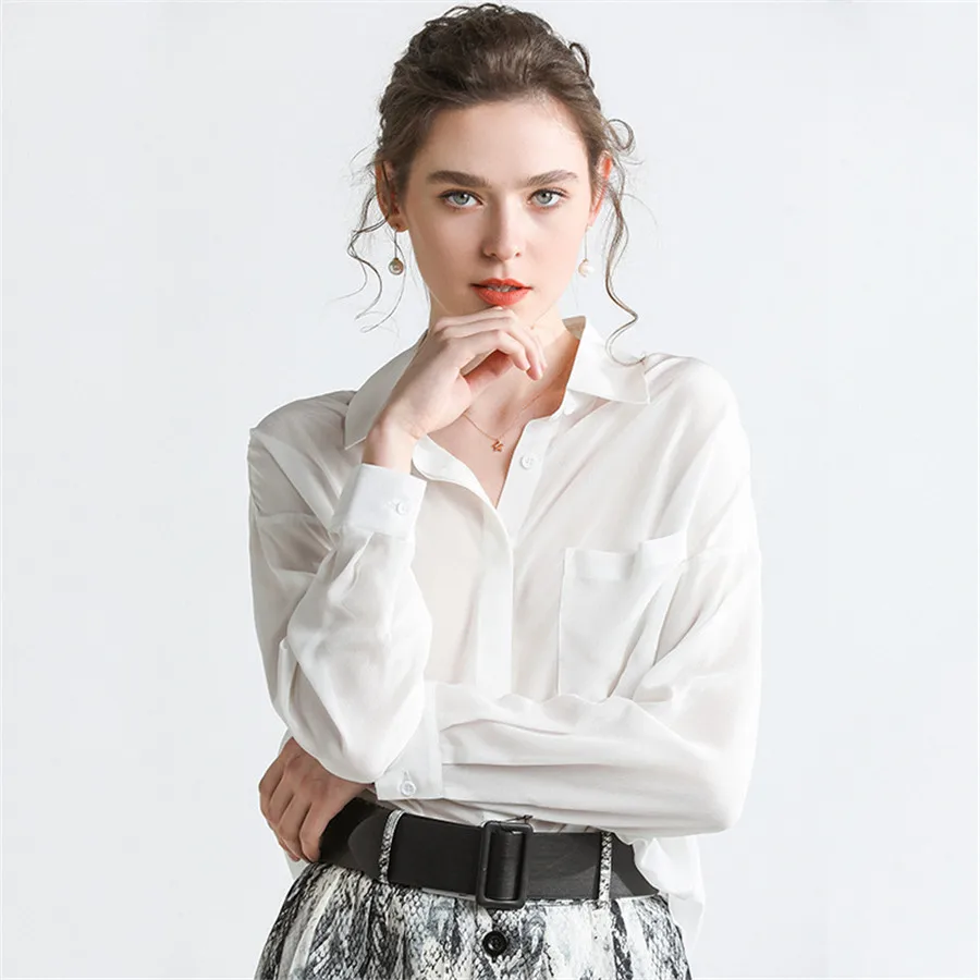 Hodisytian 2019 Women Blouse Shirts Natural 100% Silk Elegant Turn down Neck Slim Fit Female Tops Long Sleeve Blusas Femme
Hodisytian 2019 Women Blouse Shirts Natural 100% Silk Elegant Turn down Neck Slim Fit Female Tops Long Sleeve Blusas Femme