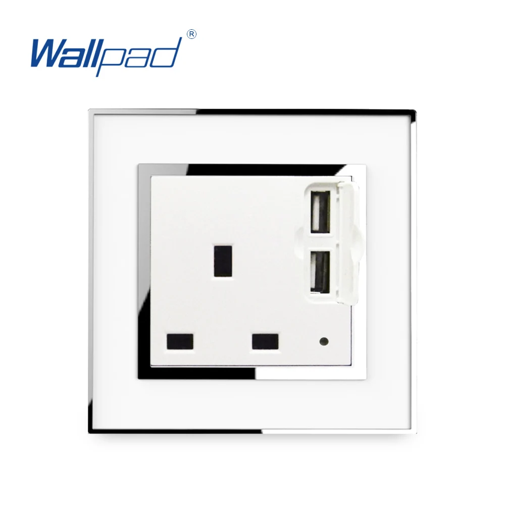 13A UK Socket With 2 Usb Port 5V 3100mA Wallpad Luxury Electric Power Outlet with USB Mirror Acrylic Panel Tomada
13A UK Socket With 2 Usb Port 5V 3100mA Wallpad Luxury Electric Power Outlet with USB Mirror Acrylic Panel Tomada