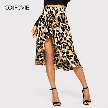COLROVIE Ruffle Hem Leopard Print Sexy Party Skirt 2019 Spring Fashion Streetwear Office Lady Skirts Womens Workwear Midi Skirt
COLROVIE Ruffle Hem Leopard Print Sexy Party Skirt 2019 Spring Fashion Streetwear Office Lady Skirts Womens Workwear Midi Skirt