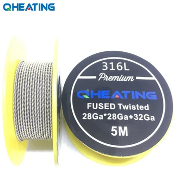 Qheating 5m/roll Premium 316L Fused Clapton wire Twisted for RDA RBA Rebuildable Atomizer electronic cigarette heating coils
Qheating 5m/roll Premium 316L Fused Clapton wire Twisted for RDA RBA Rebuildable Atomizer electronic cigarette heating coils