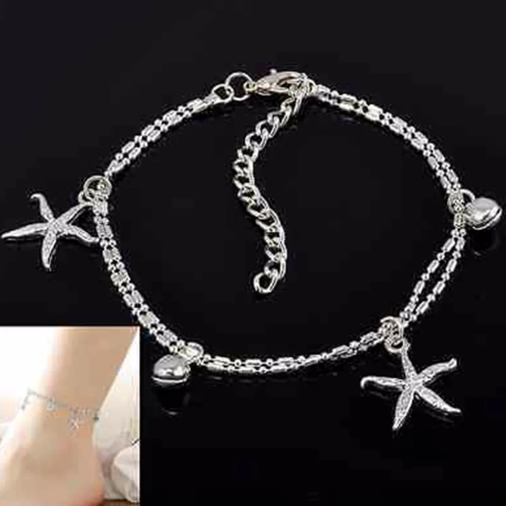 New Design Simple Fashion Style Sliver Starfish Alloy bell Sexy Body Jewelry Women Ankle Accessories | Украшения и аксессуары