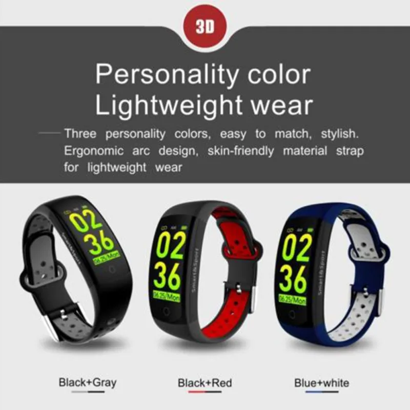 Q6S Color Screen Smart Bracelet Sleep Heart Rate Blood Pressure Monitoring Movement Reminder IP68 Waterproof Smart Watch
Q6S Color Screen Smart Bracelet Sleep Heart Rate Blood Pressure Monitoring Movement Reminder IP68 Waterproof Smart Watch