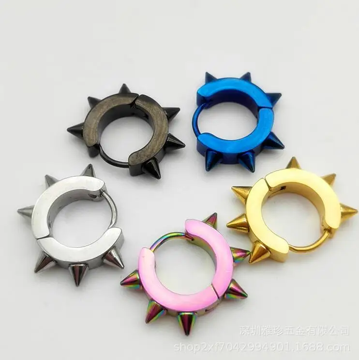 1 Pair Titanium Steel hypoallergenic Punk Rivet Ear Studs Spike Hoop Circle Piercing Earrings For Women Men Cool Jewelry Unisex
1 Pair Titanium Steel hypoallergenic Punk Rivet Ear Studs Spike Hoop Circle Piercing Earrings For Women Men Cool Jewelry Unisex