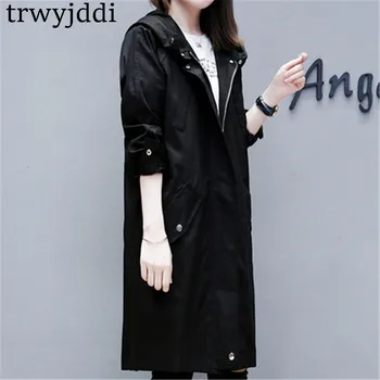 2020 Casual Hooded Women Spring Autumn Trench Coat New Women's Large Size Korean Long Windbreaker Coats N418
2020 Casual Hooded Women Spring Autumn Trench Coat New Women's Large Size Korean Long Windbreaker Coats N418