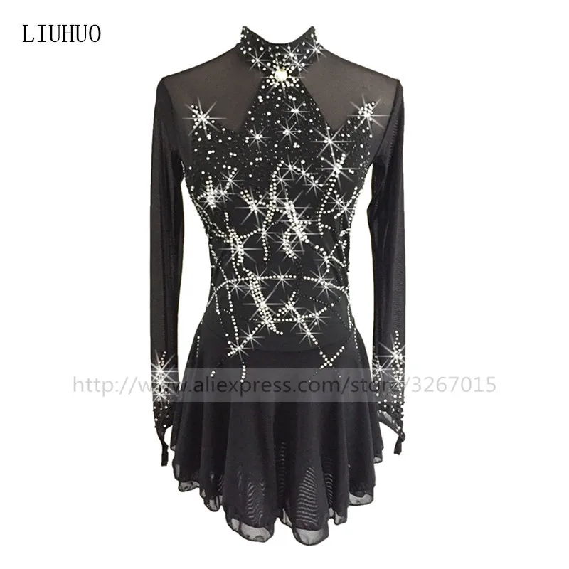 Figure Skating Dress Women's Girls' Ice Skating Dress Pure black long sleeved collar Elastic mesh fabric absorbent breathable
Figure Skating Dress Women's Girls' Ice Skating Dress Pure black long sleeved collar Elastic mesh fabric absorbent breathable