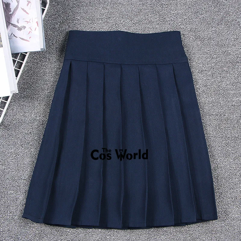 Damenmode High Waist Plissee Rock Schuluniform Karierter Rock elastischer Rock Cosplay Kostüm 24