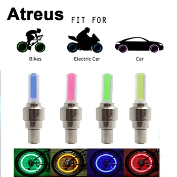 

Atreus 2pc For BMW e46 e39 e36 Audi a4 b6 a3 a6 c5 X5 Renault duster Lada granta Motorcycle Car Wheel Tire Valve Caps LED Light