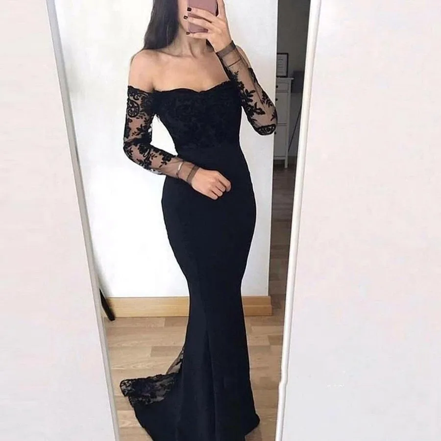 prom dress 2019 sexy black prom dresses mermaid lace bare back long sleeves party dress with sweep train
prom dress 2019 sexy black prom dresses mermaid lace bare back long sleeves party dress with sweep train