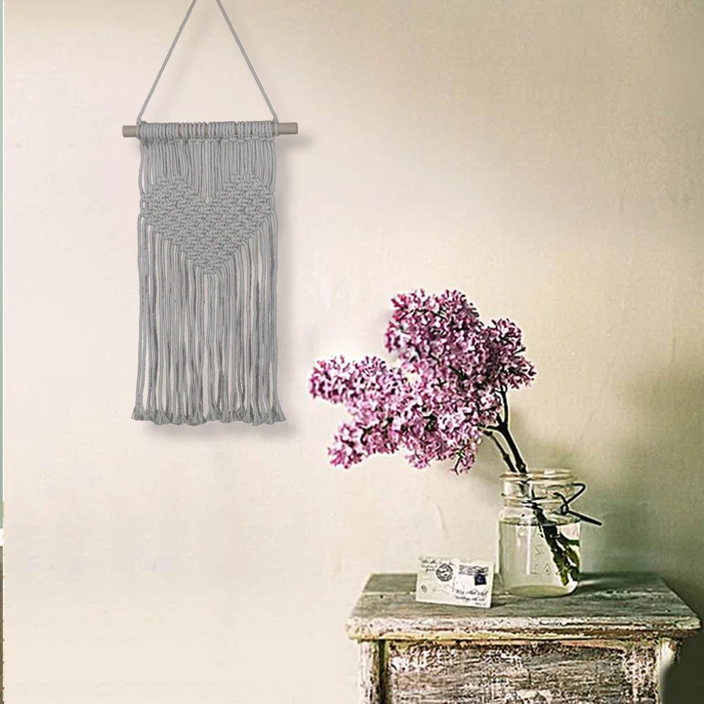 H&D Romantic Knitting Heart Tapestry Bohemian Macrame Woven Wall Hanging Handmade Tapisserir Banner Home Wedding Decoration
H&D Romantic Knitting Heart Tapestry Bohemian Macrame Woven Wall Hanging Handmade Tapisserir Banner Home Wedding Decoration