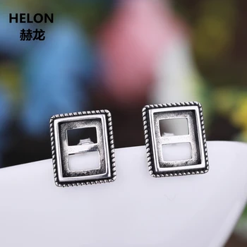 925 Sterling Silver Women 8x10mm Princess Cabochon Semi Mount Stud Earrings Art Deco Vintage Women Earrings Setting Wholesale 
925 Sterling Silver Women 8x10mm Princess Cabochon Semi Mount Stud Earrings Art Deco Vintage Women Earrings Setting Wholesale