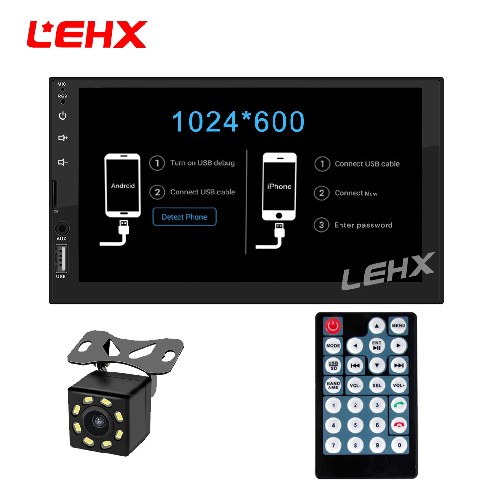 LEHX 2 din car radio 7" HD Player MP5 Touch Screen Digital Display Bluetooth Multimedia USB 2din Autoradio Car Backup Monitor
LEHX 2 din car radio 7" HD Player MP5 Touch Screen Digital Display Bluetooth Multimedia USB 2din Autoradio Car Backup Monitor