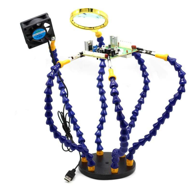 Multi Soldering Iron Helping Hands Third Hand Tool With 6pcs Flexible Arms For PCB Board Soldering Assembly Repair Station
Multi Soldering Iron Helping Hands Third Hand Tool With 6pcs Flexible Arms For PCB Board Soldering Assembly Repair Station