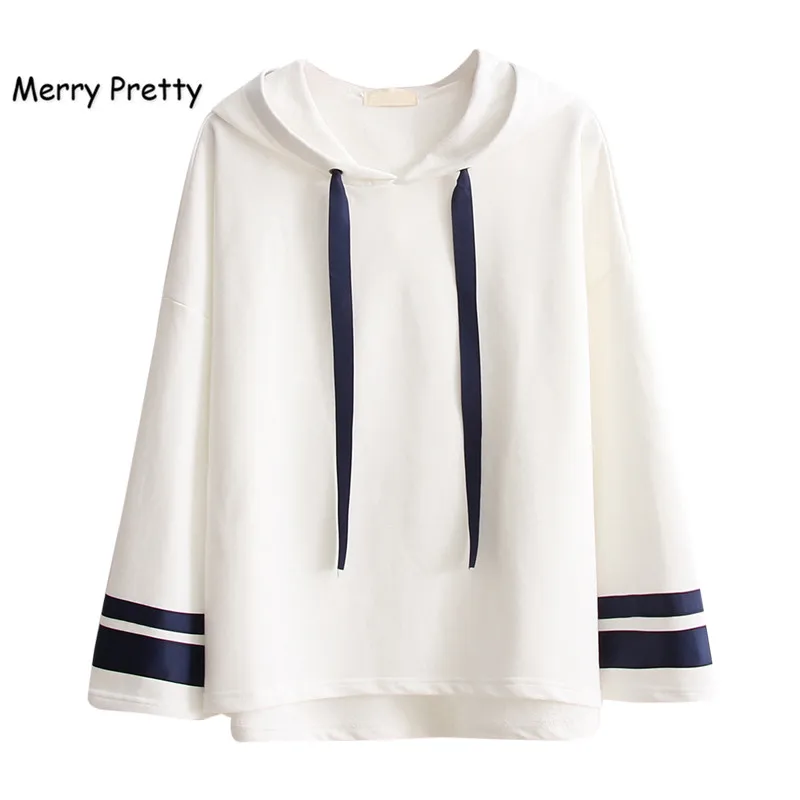 MERRY PRETTY Women Hoodies Sweatshirts 2018 Autumn Winter Women White Hooded Pullovers Long Sleeve Drawstring Loose Tracksuit
MERRY PRETTY Women Hoodies Sweatshirts 2018 Autumn Winter Women White Hooded Pullovers Long Sleeve Drawstring Loose Tracksuit