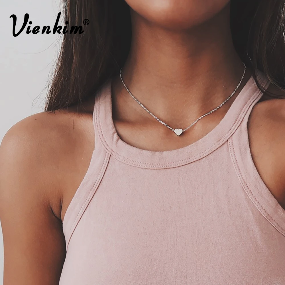 Vienkim Cute Heart Love Simple Choker Necklace Statement Chain Boho Pendants Necklaces Bijoux Female Hot Sale Gift
Vienkim Cute Heart Love Simple Choker Necklace Statement Chain Boho Pendants Necklaces Bijoux Female Hot Sale Gift