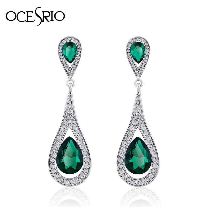 OCESRIO 2018 Green Earrings hanging Big pendientes Long Zirconia Dangle Earrings for Women Party Wedding Jewelry ers-g50
OCESRIO 2018 Green Earrings hanging Big pendientes Long Zirconia Dangle Earrings for Women Party Wedding Jewelry ers-g50