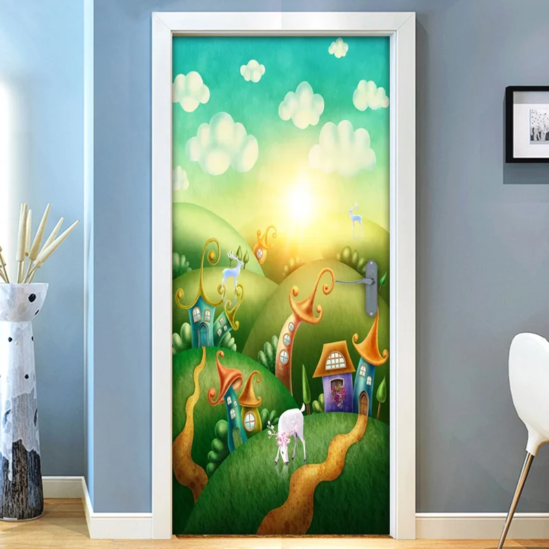 77x200cm 3D Cartoon Castle Door Sticker Wallpaper For Kids Room Children Bedroom Furniture DIY Self-adhesive Door Mural Sticker
77x200cm 3D Cartoon Castle Door Sticker Wallpaper For Kids Room Children Bedroom Furniture DIY Self-adhesive Door Mural Sticker