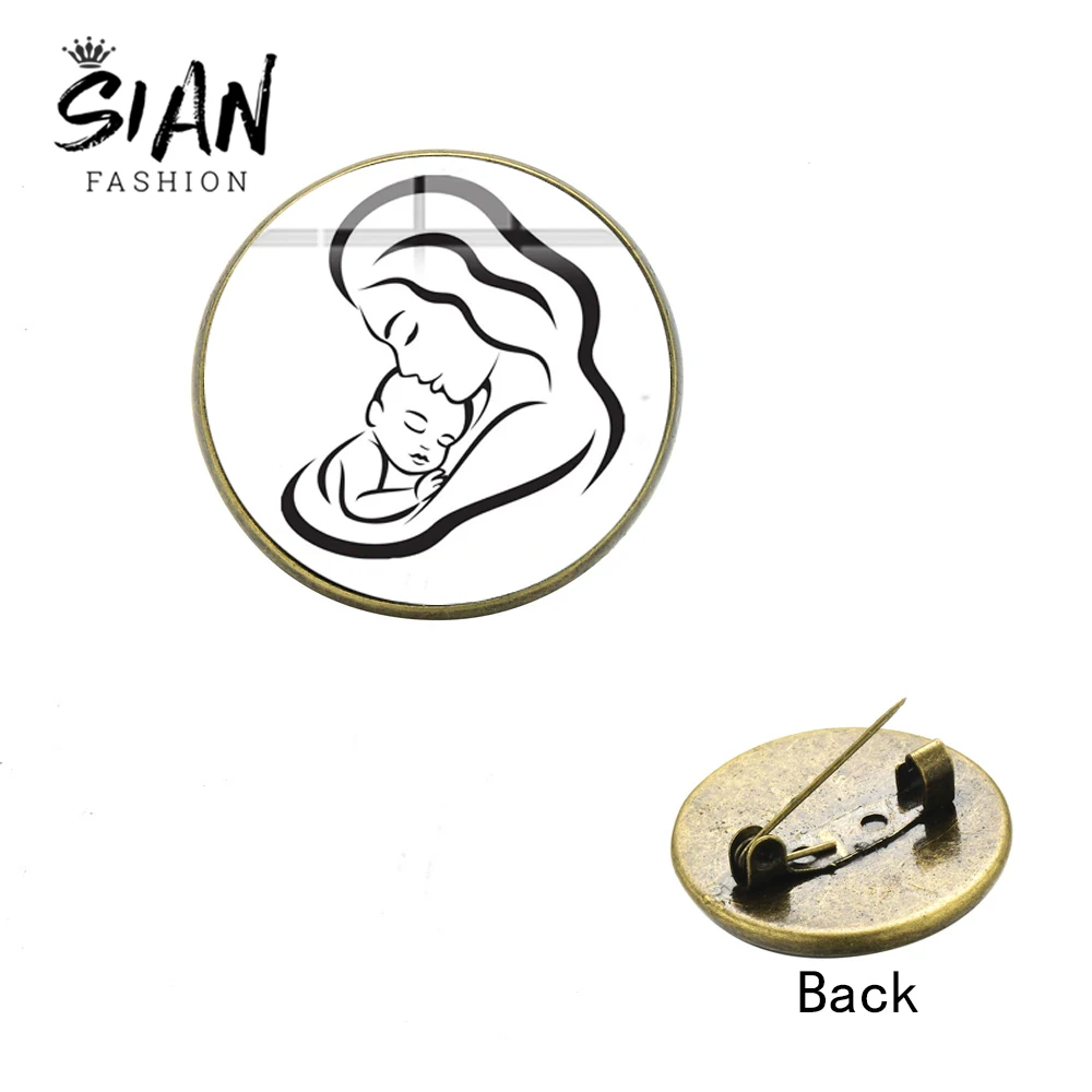 SIAN 2019 Exquisite Mother And Baby Art Photo Symbol Brooches Clothing Accessories Glass Cabochon Pins for Women Family Souvenir
SIAN 2019 Exquisite Mother And Baby Art Photo Symbol Brooches Clothing Accessories Glass Cabochon Pins for Women Family Souvenir