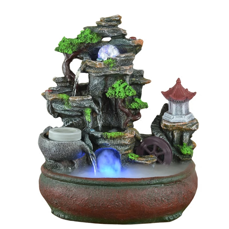 110/220V Resin Rockery Scenery Feng Shui Water Fountain Home Decoration Crafts Waterscape Atomizer Purifying Air Wedding Gifts
110/220V Resin Rockery Scenery Feng Shui Water Fountain Home Decoration Crafts Waterscape Atomizer Purifying Air Wedding Gifts