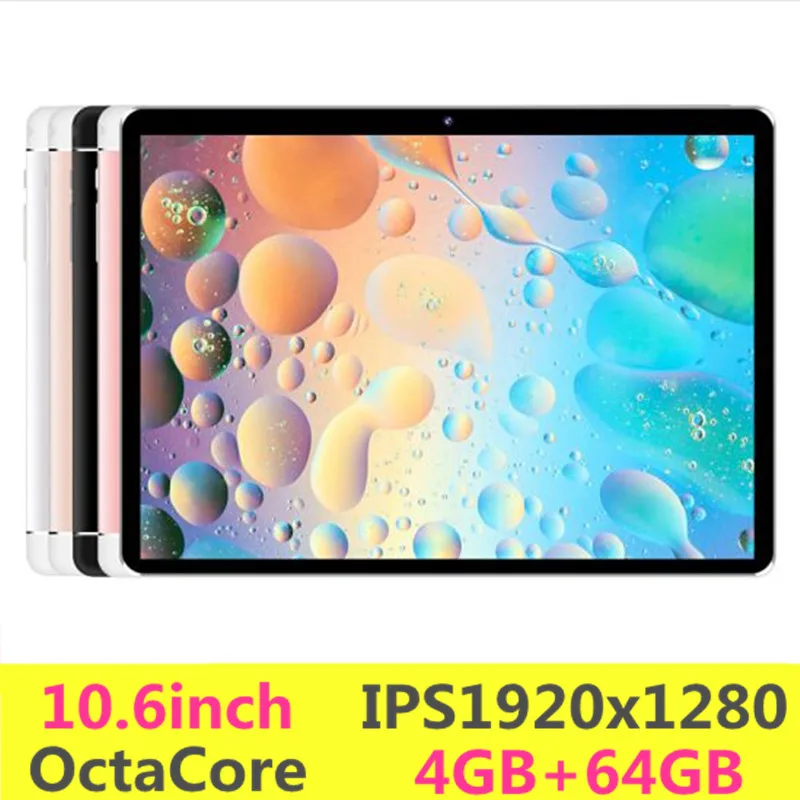 2019 Новый 10 6 дюймовый планшетный ПК Восьмиядерный 4 Гб ОЗУ 64 ПЗУ Android 8 0 WiFi Bluetooth Две