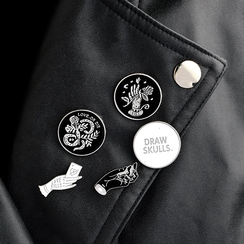 LOVE OR DIE Punk Wind Enamel Brooch for Jacket Jeans Letters Brooches Badges on The Backpack
LOVE OR DIE Punk Wind Enamel Brooch for Jacket Jeans Letters Brooches Badges on The Backpack